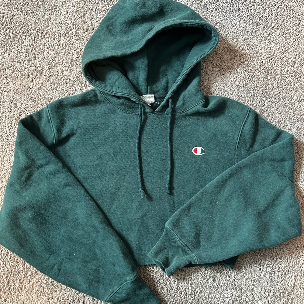 Size small cropped champion hoodie